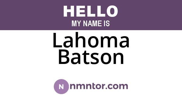 Lahoma Batson