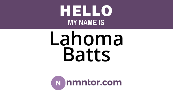 Lahoma Batts