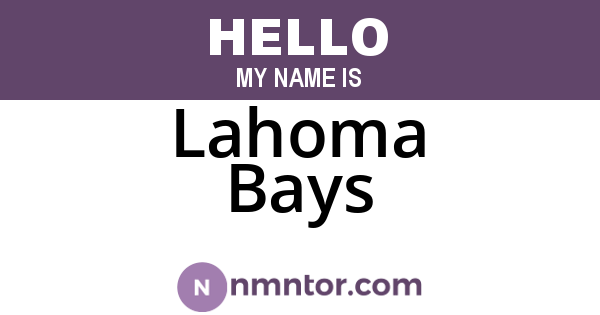 Lahoma Bays