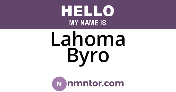 Lahoma Byro