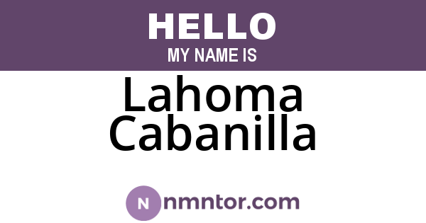 Lahoma Cabanilla