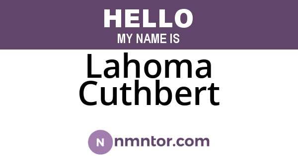 Lahoma Cuthbert