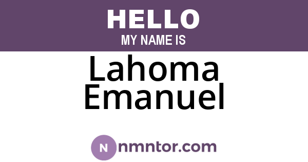 Lahoma Emanuel