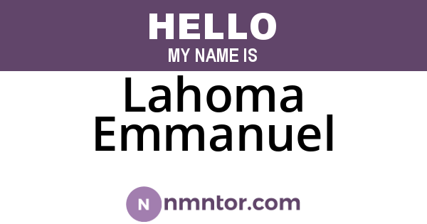 Lahoma Emmanuel