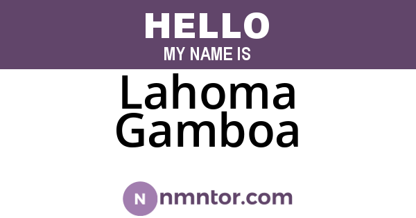 Lahoma Gamboa