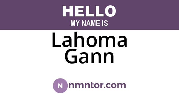 Lahoma Gann