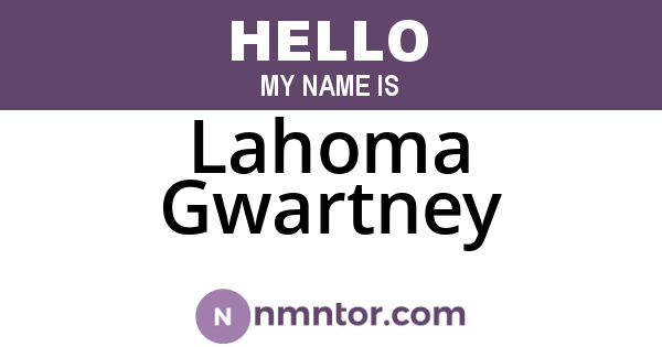 Lahoma Gwartney