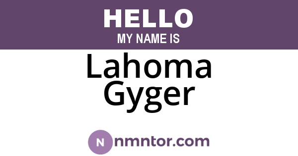 Lahoma Gyger