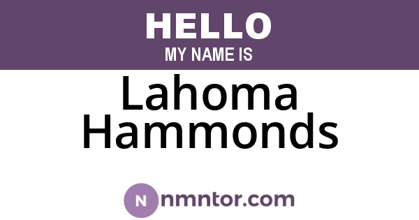 Lahoma Hammonds