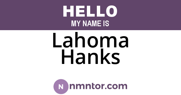 Lahoma Hanks
