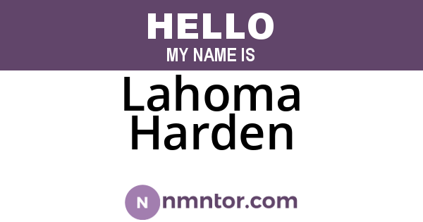 Lahoma Harden