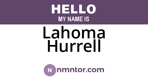 Lahoma Hurrell