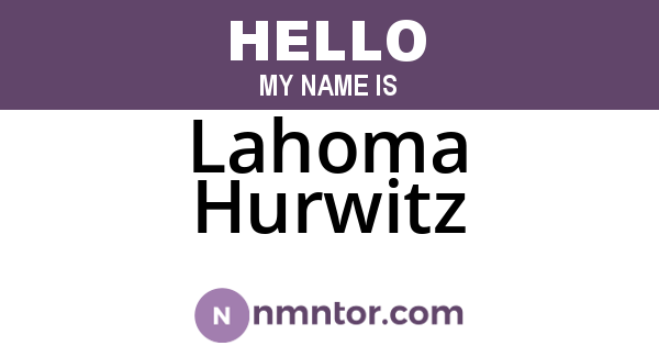 Lahoma Hurwitz