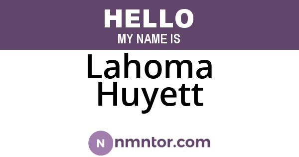 Lahoma Huyett