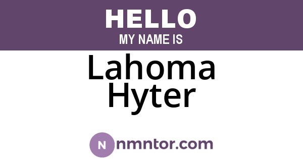 Lahoma Hyter
