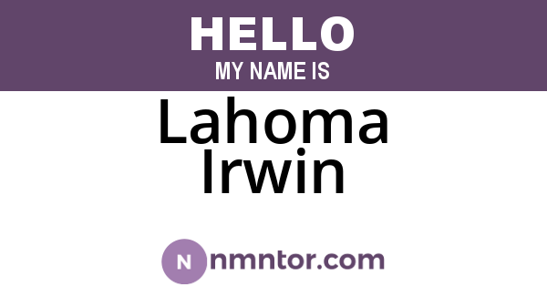 Lahoma Irwin