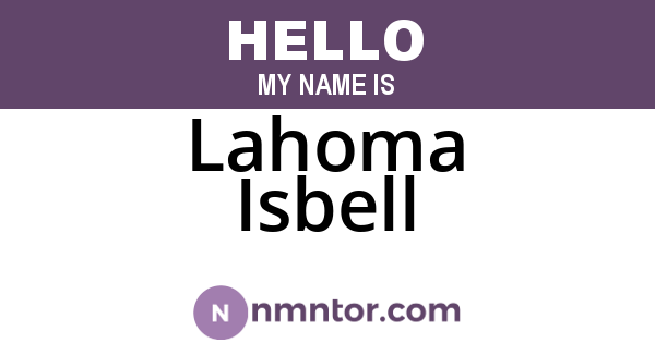 Lahoma Isbell