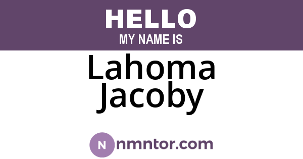 Lahoma Jacoby