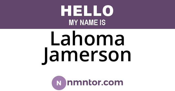 Lahoma Jamerson