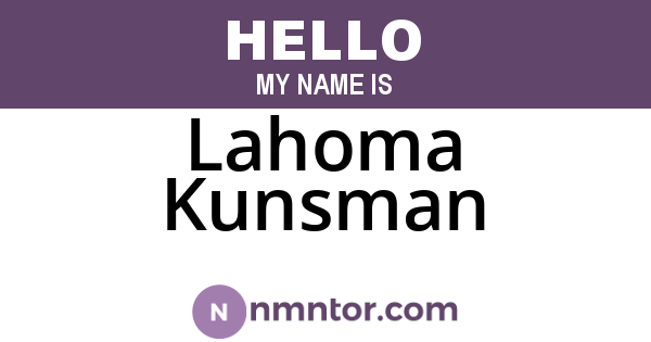 Lahoma Kunsman