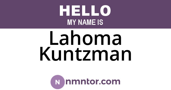 Lahoma Kuntzman