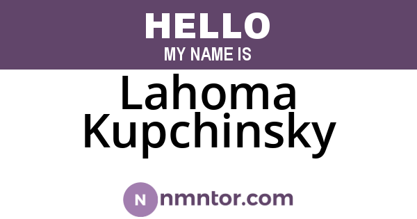 Lahoma Kupchinsky