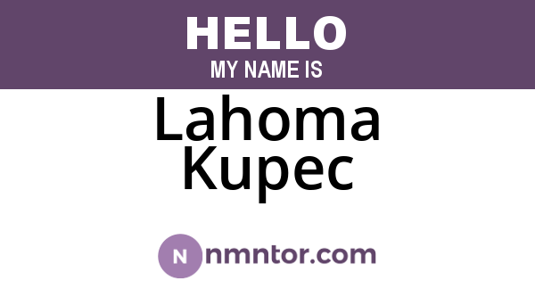 Lahoma Kupec
