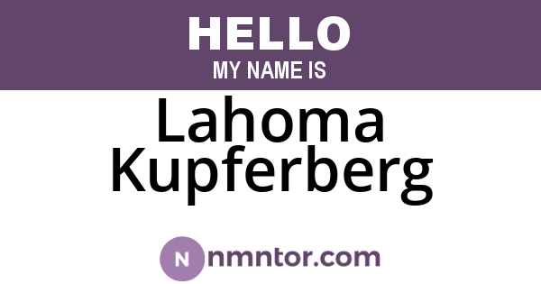 Lahoma Kupferberg