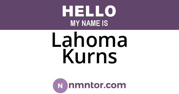 Lahoma Kurns