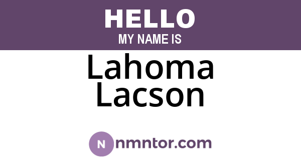 Lahoma Lacson