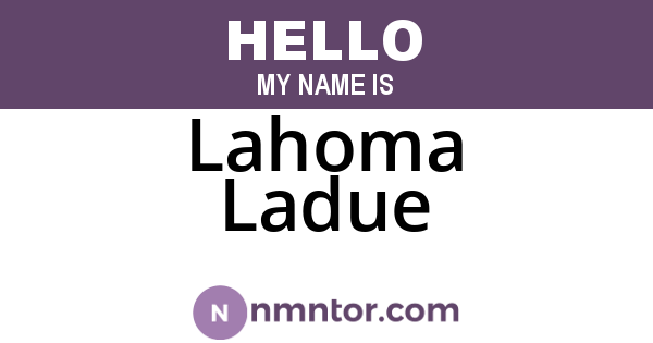 Lahoma Ladue