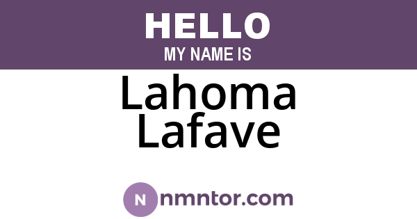 Lahoma Lafave