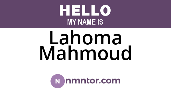 Lahoma Mahmoud