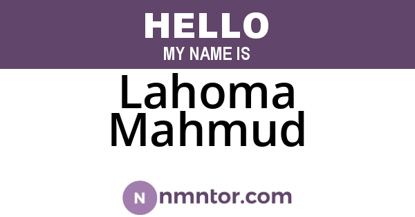 Lahoma Mahmud