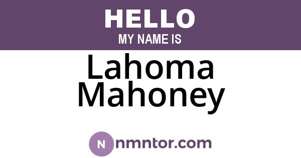 Lahoma Mahoney