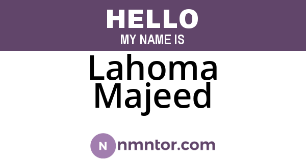 Lahoma Majeed