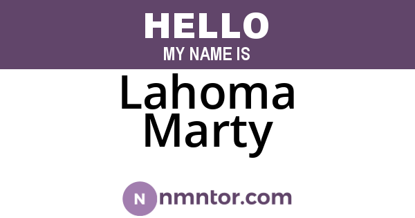 Lahoma Marty