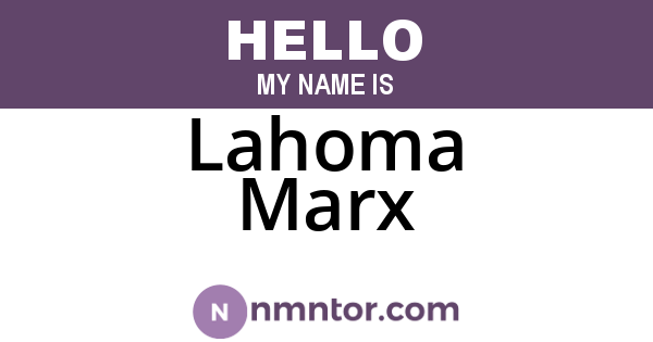 Lahoma Marx