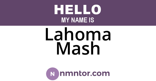 Lahoma Mash