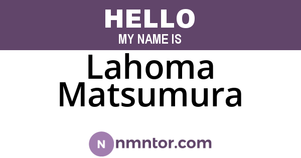 Lahoma Matsumura