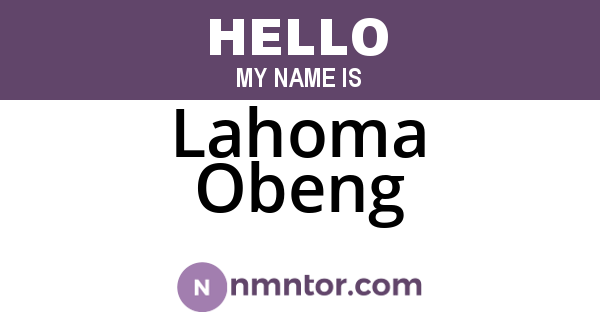 Lahoma Obeng