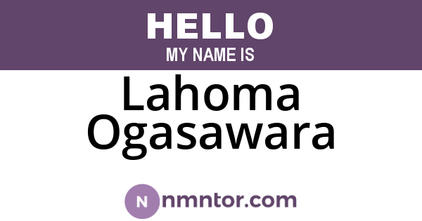 Lahoma Ogasawara
