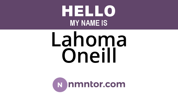 Lahoma Oneill