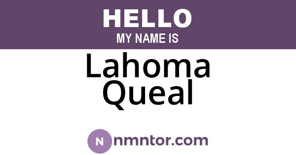 Lahoma Queal