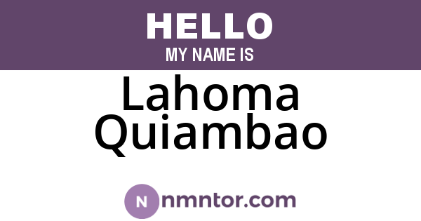 Lahoma Quiambao