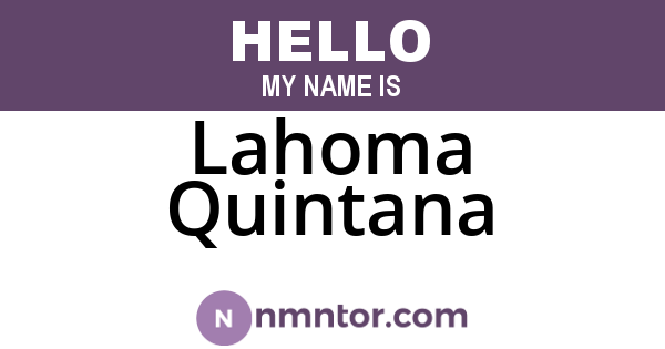 Lahoma Quintana
