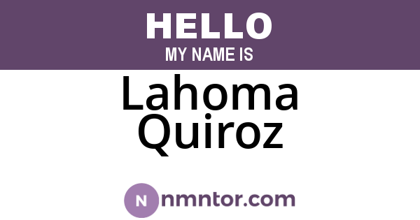 Lahoma Quiroz