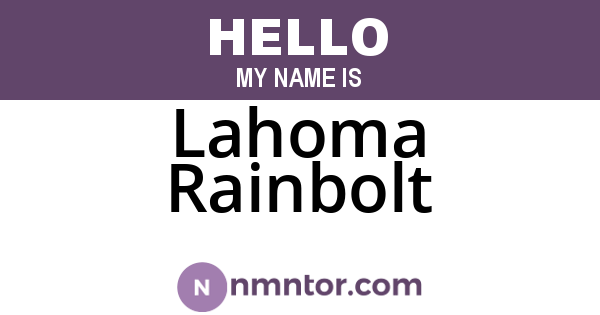 Lahoma Rainbolt