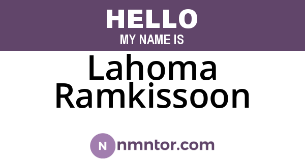 Lahoma Ramkissoon