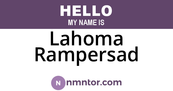 Lahoma Rampersad